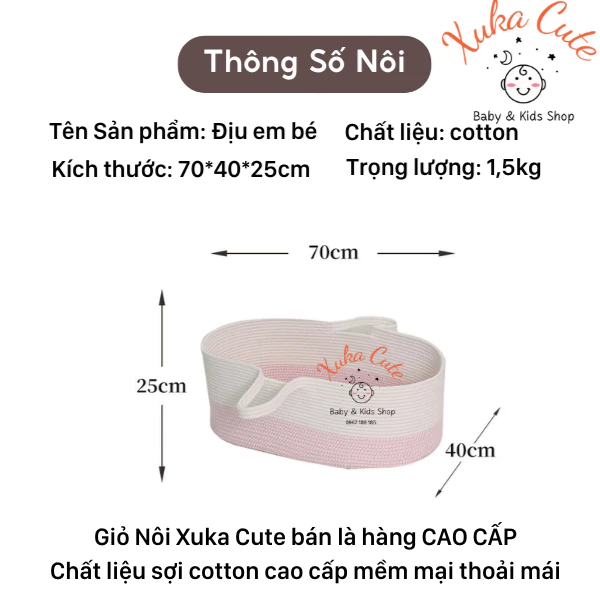 Nôi giỏ trẻ sơ sinh kiểu Hàn Quốc giỏ đựng giỏ ngủ di động ngoài trời cho bé - 2