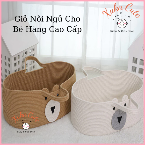 Nôi giỏ trẻ sơ sinh kiểu Hàn Quốc giỏ đựng giỏ ngủ di động ngoài trời cho bé - 6