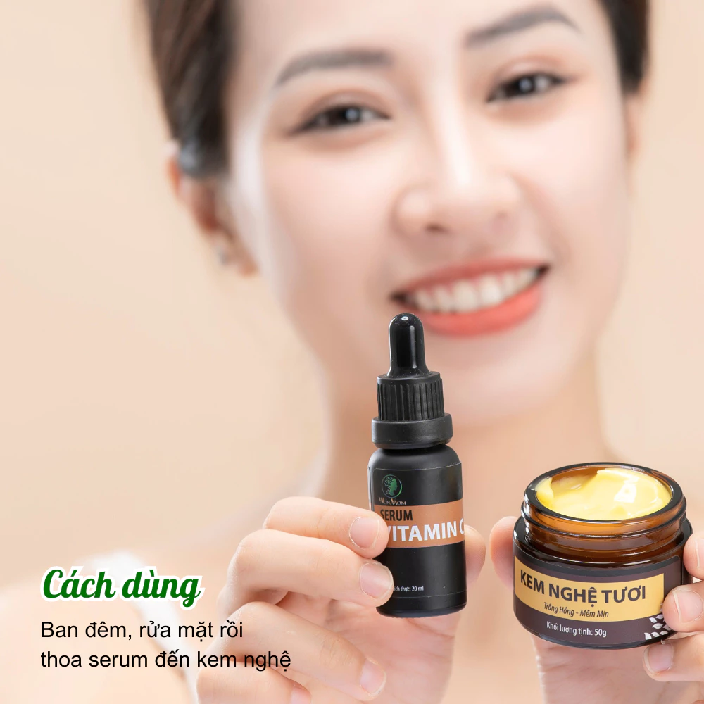 Kem Nghệ Tươi Trắng Da, Ngừa Mụn, Nám, Căng Bóng Da WonMom 50 Gram - 6