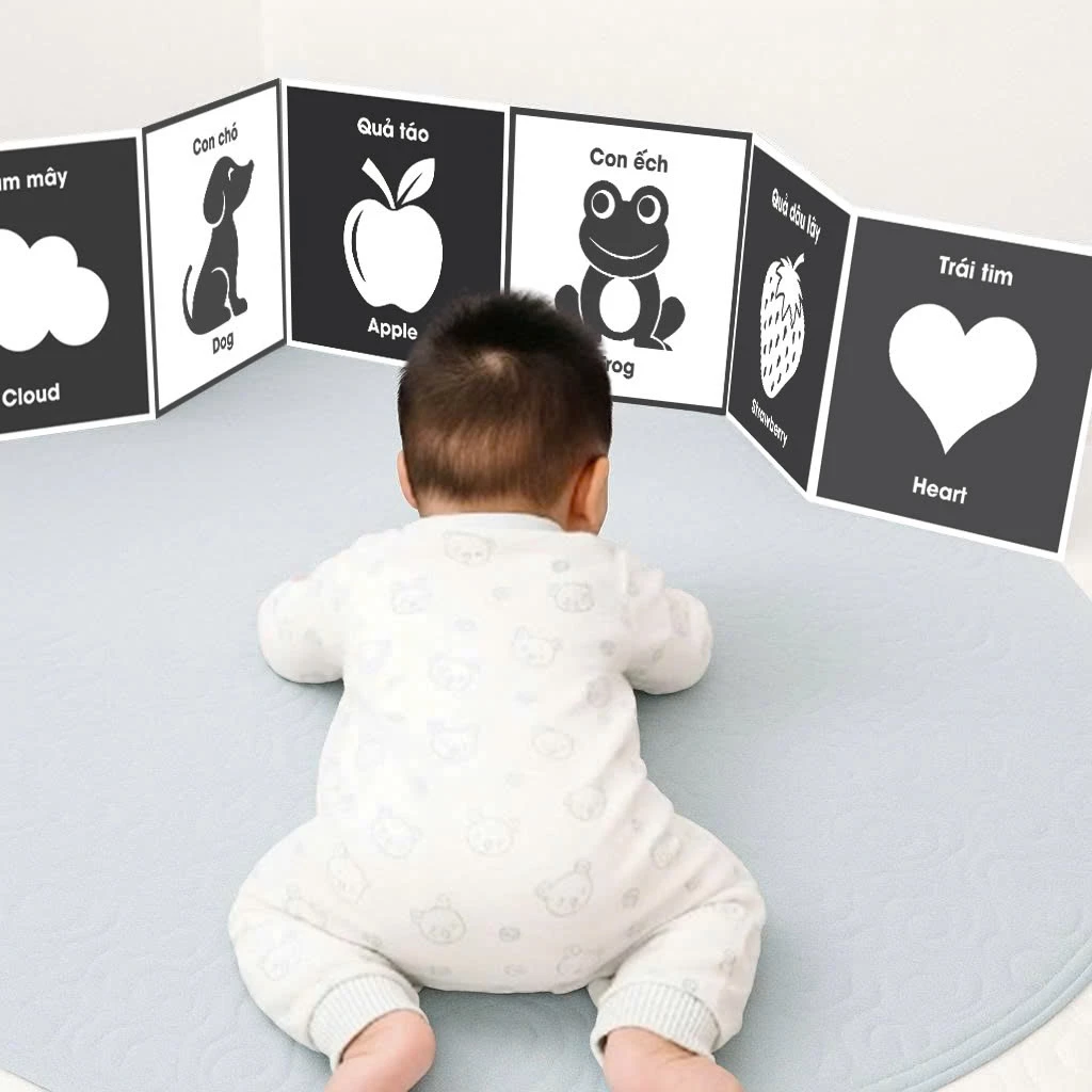 Bộ Thẻ Gấp Kích Thích Thị Giác TUANVIETBOOKS - Giúp Bé Phát Triển Toàn Diện Từ 0 đến 12 Tháng Tuổi - 3