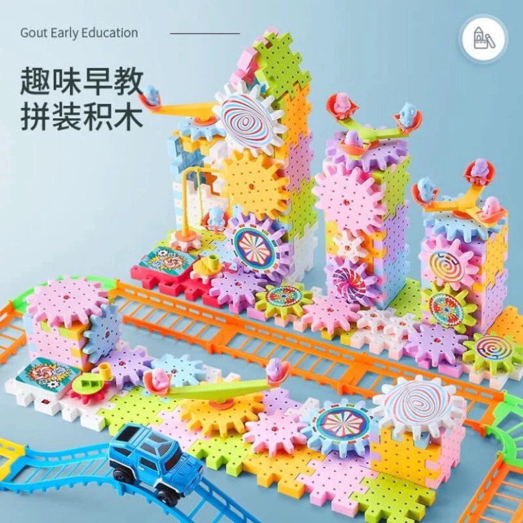 Bộ Đồ Chơi Lắp Ráp Động Cơ Bánh Răng Có Thể Chuyển Động Cho Bé Tùy Ý Sáng Tạo Theo Ý Thích HGHOME - 2