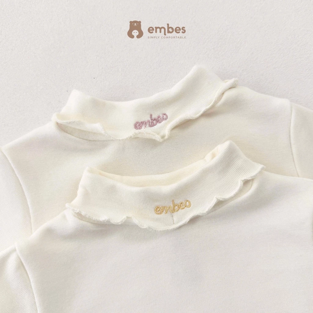 [BST TẾT 2026] Áo Dài Tay Viền Bèo Thêu Hoa Mặc Phối Cùng Váy Bí Cho Bé Gái Diện Tết Size Từ 8-18Kg - 3