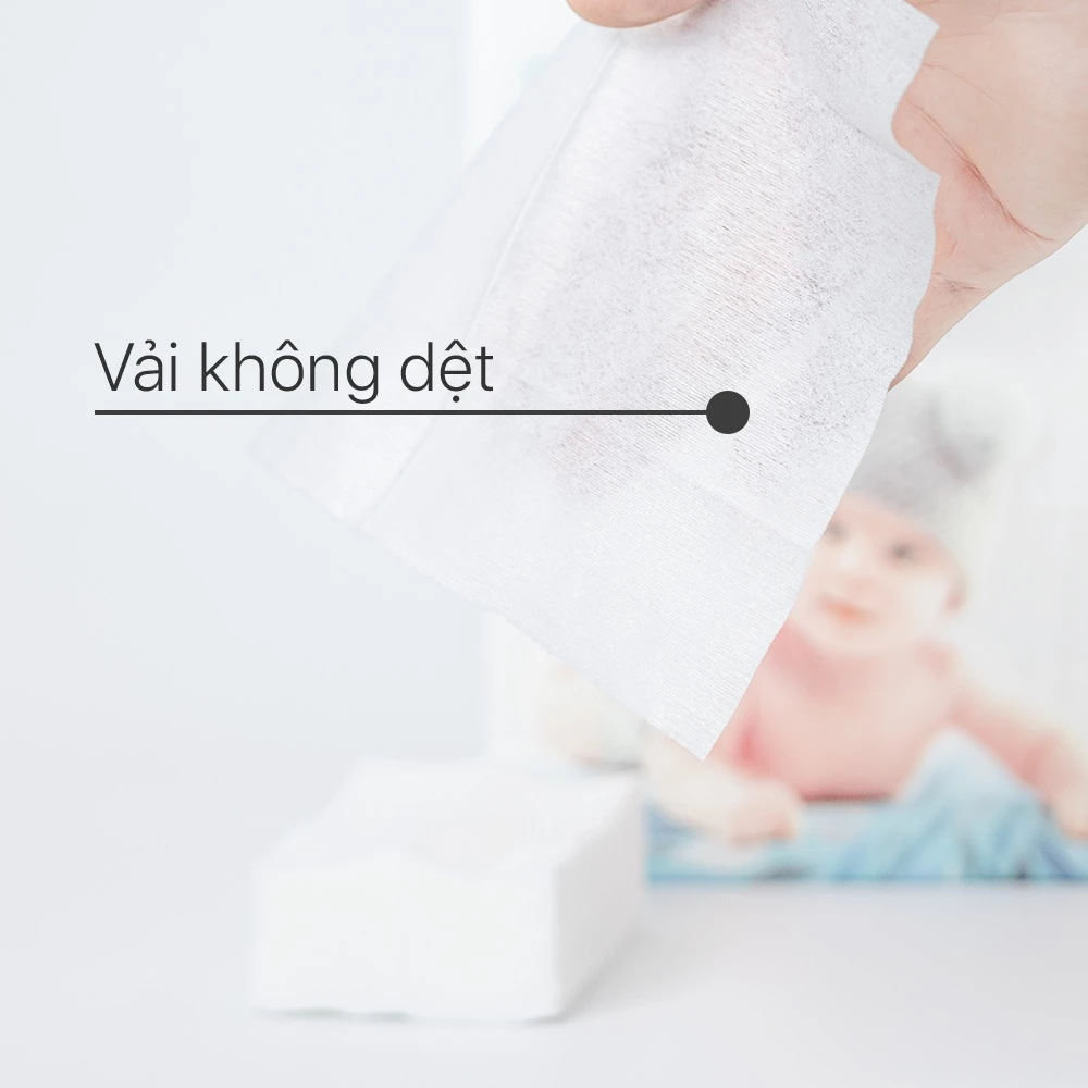 Combo 03 túi khăn vải khô đa năng cho bé Ecobi túi 270 tờ mềm mịn dai thấm hút tốt - 3