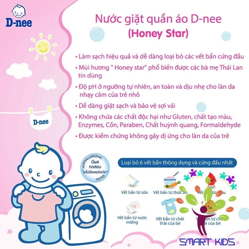 Nước Giặt Xả Quần Áo Trẻ Em Dnee Can 3000ml TháI Lan - Nước Giặt Em Bé Chính Hãng An Toàn - 5