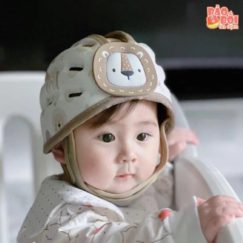 Mũ Bảo Vệ Đầu, Mũ Bảo Hiểm Siêu Nhẹ Thoáng Khí Cho Bé Tập Bò Tập Đi từ 6-36 tháng có hộp đựng (hình thật) - 2