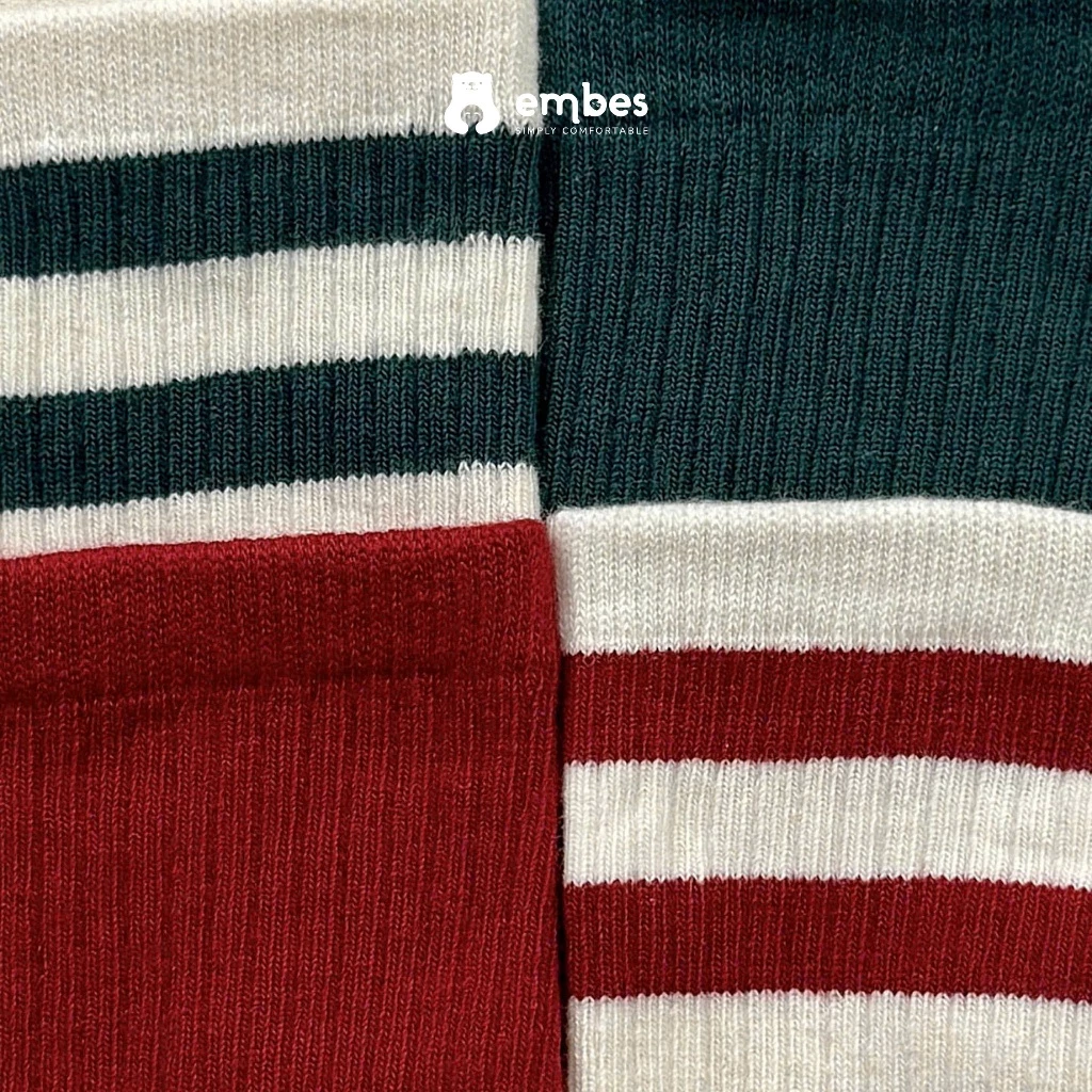 Tất Cho Bé Embes, Set 3 Đôi Vớ Chống Trơn Chất Cotton Mềm Mại Co Giãn Cho Bé Trai Bé Gái Từ 1-4 Tuổi - 4