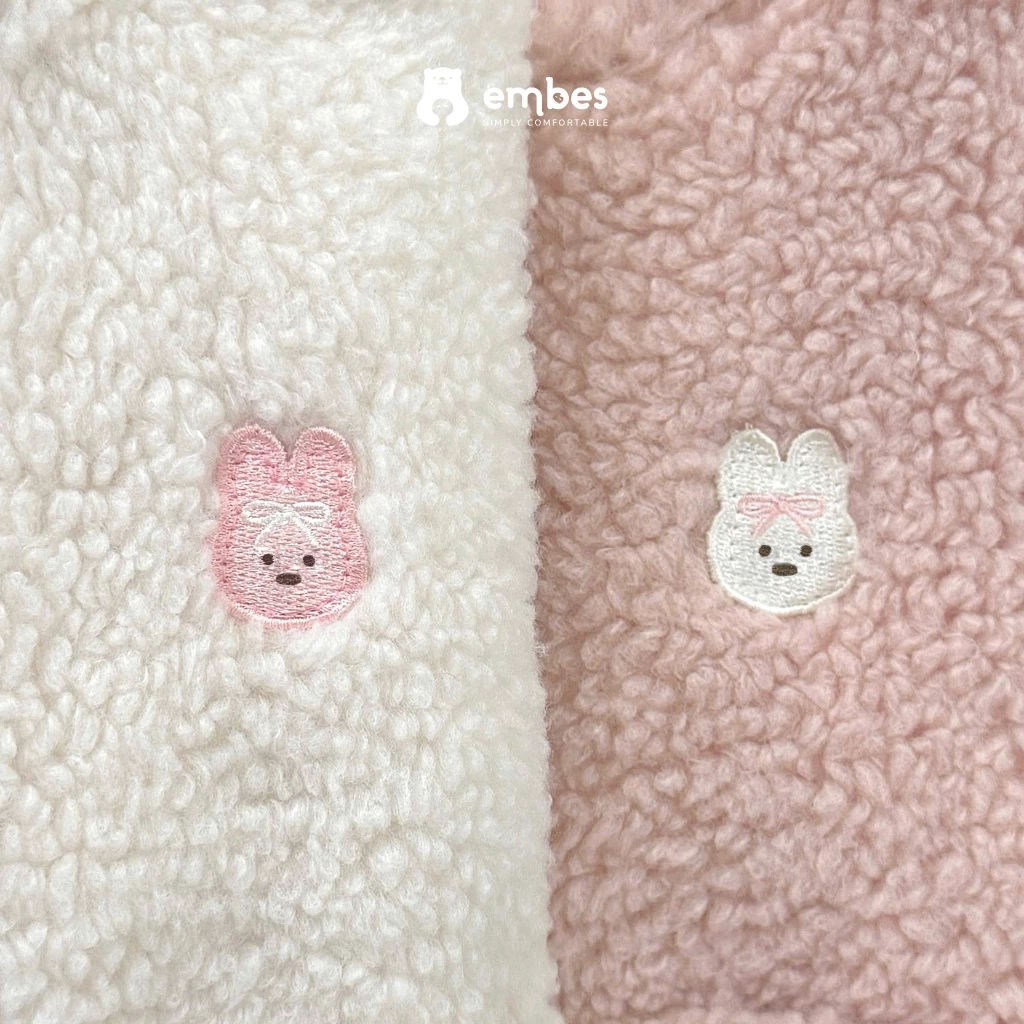 Áo Khoác Lông Bé Gái Embes, Áo Khoác Lông Mũ Tai Thỏ Chất Lông Dày Lót Nỉ Cho Bé Gái Size Từ 8-18Kg - 4