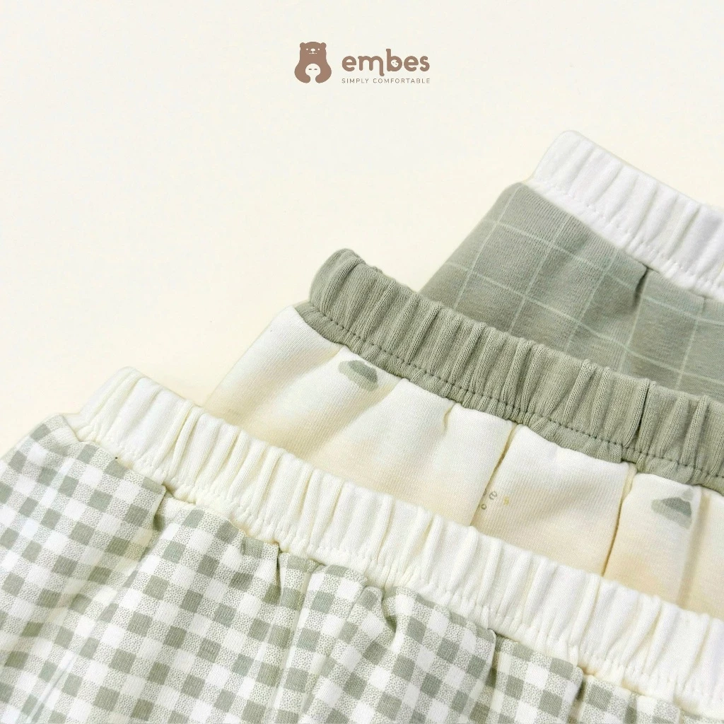 Đồ Bộ Thu Đông Embes, Bộ Quần Áo Dài Tay Họa Tiết Khủng Long Dino Chất Cotton Ấm Áp Cho Bé Từ 8-18Kg - 3