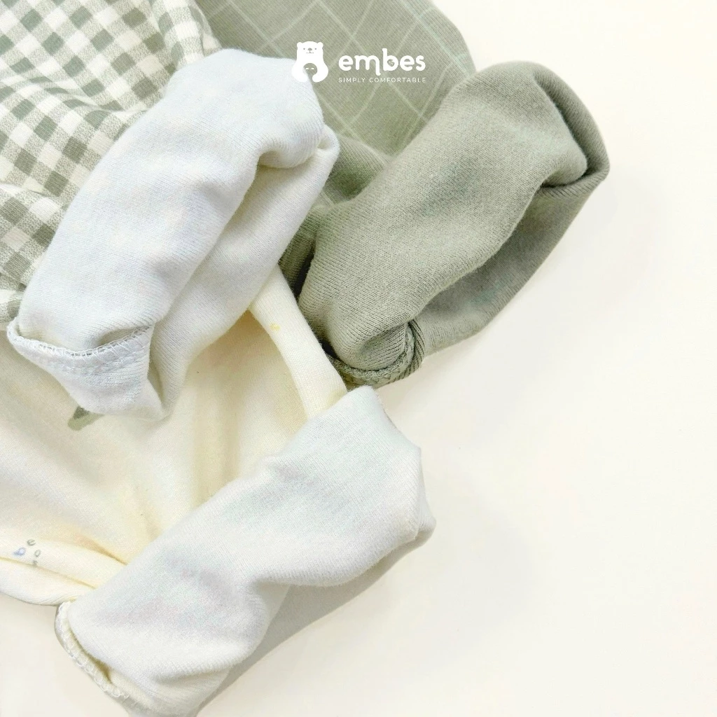 Đồ Bộ Thu Đông Embes, Bộ Quần Áo Dài Tay Họa Tiết Khủng Long Dino Chất Cotton Ấm Áp Cho Bé Từ 8-18Kg - 4