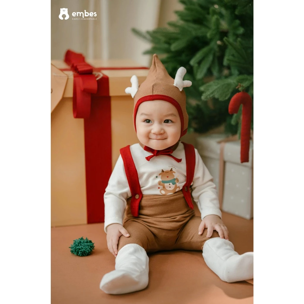 [Embes-Santa's Present] Bao Chân Người Tuyết-Snow Man Diện Lể Giáng Sinh Cho Bé Sơ Sinh Từ 0-9 Tháng - 3