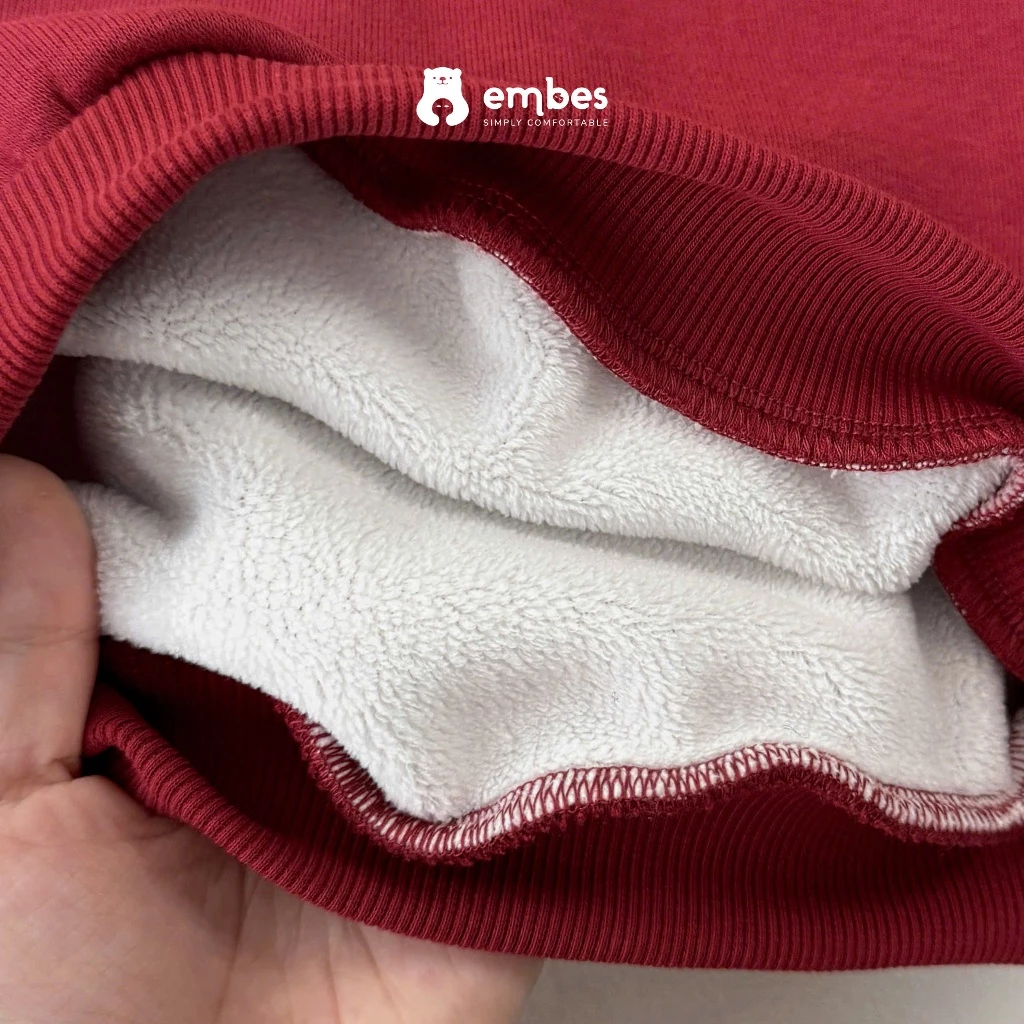 [Embes-Santa's Present] Áo Nỉ Mũ Chóp Đính Bông Cho Bé Trai Bé Gái Diện Lễ Giáng Sinh Size Từ 8-18Kg - 3