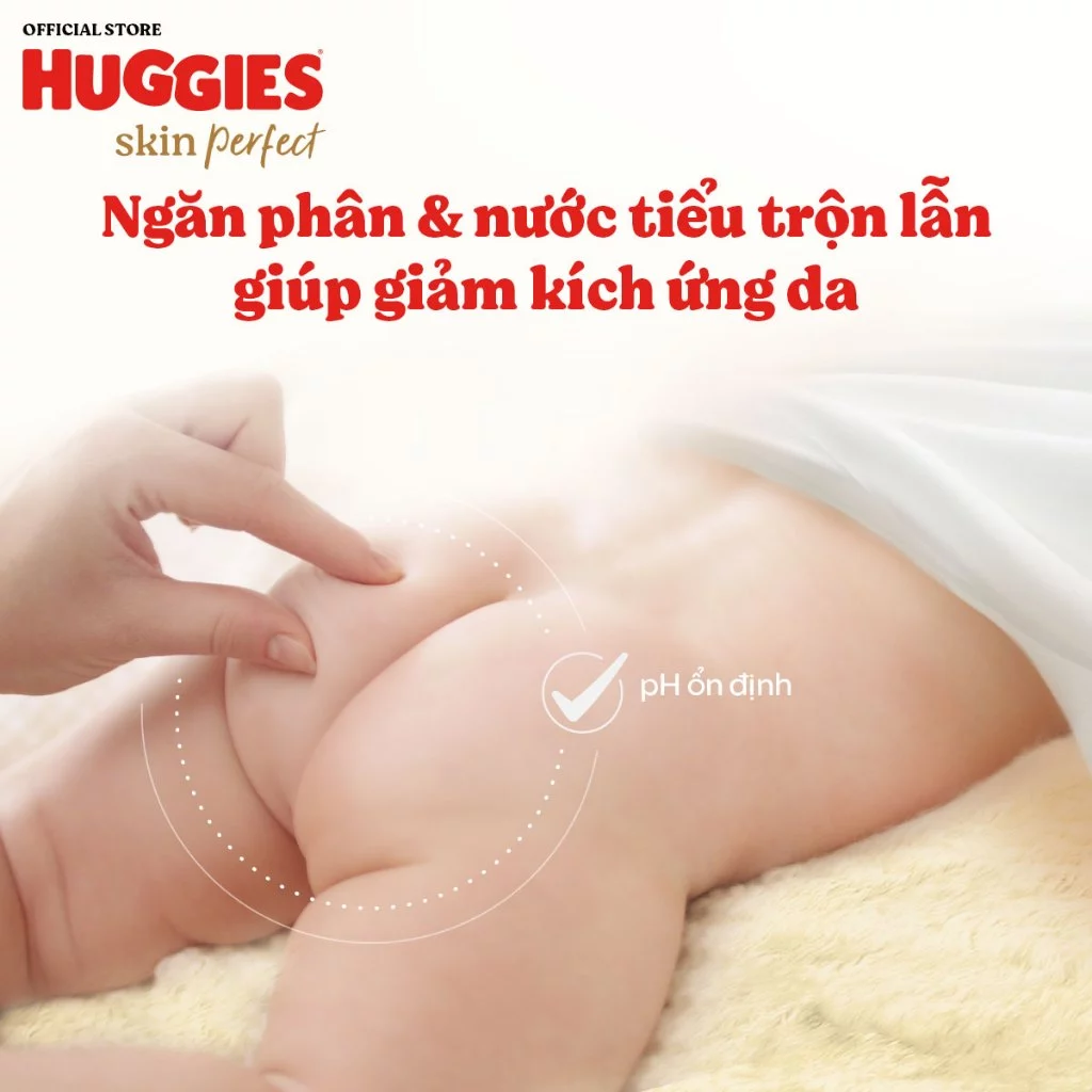 Tã quần Huggies Skin Perfect Mega Jumbo M98+4/ L88+4/XL72+4/XXL64+4 với 2 vùng thấm giảm kích ứng da - 3