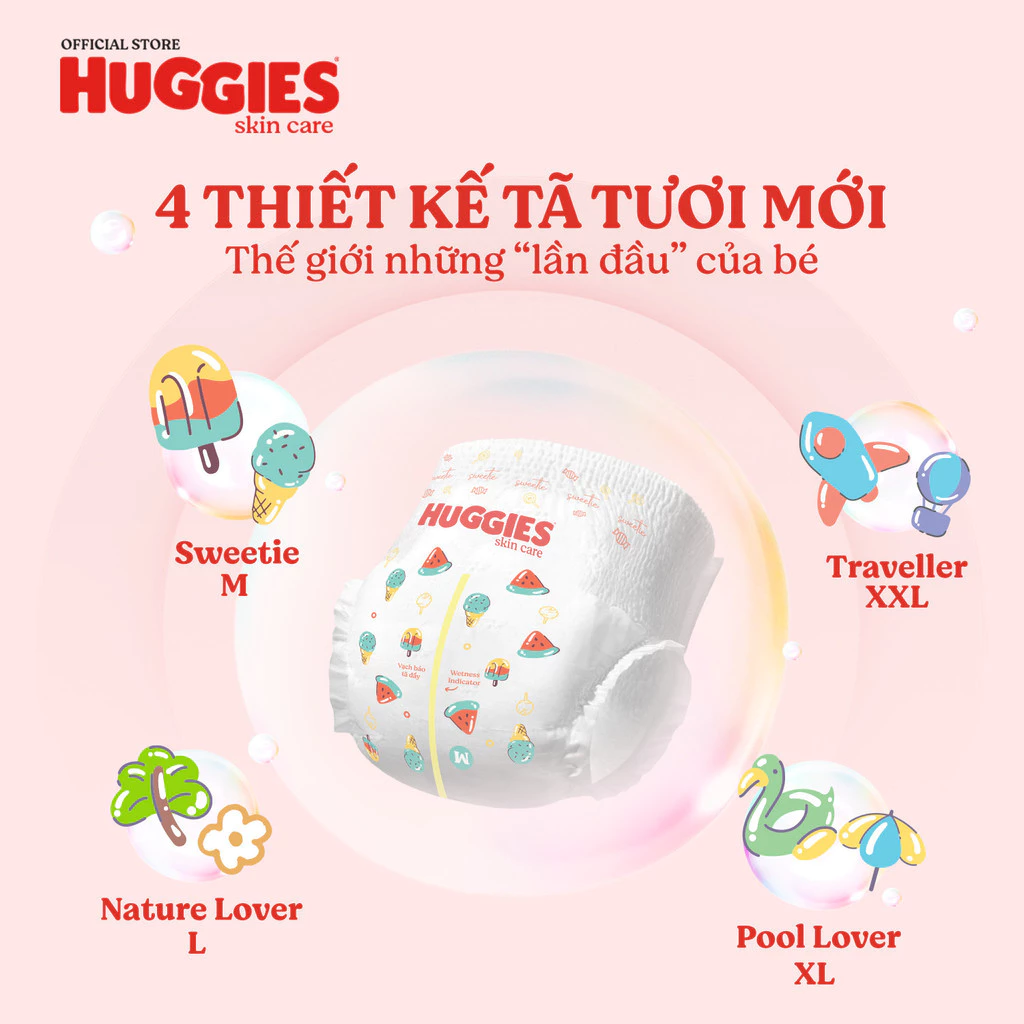 Tã quần Huggies Skincare Mega Jumbo M102+4/L100+4/XL84+4/XXL76+4 - 5