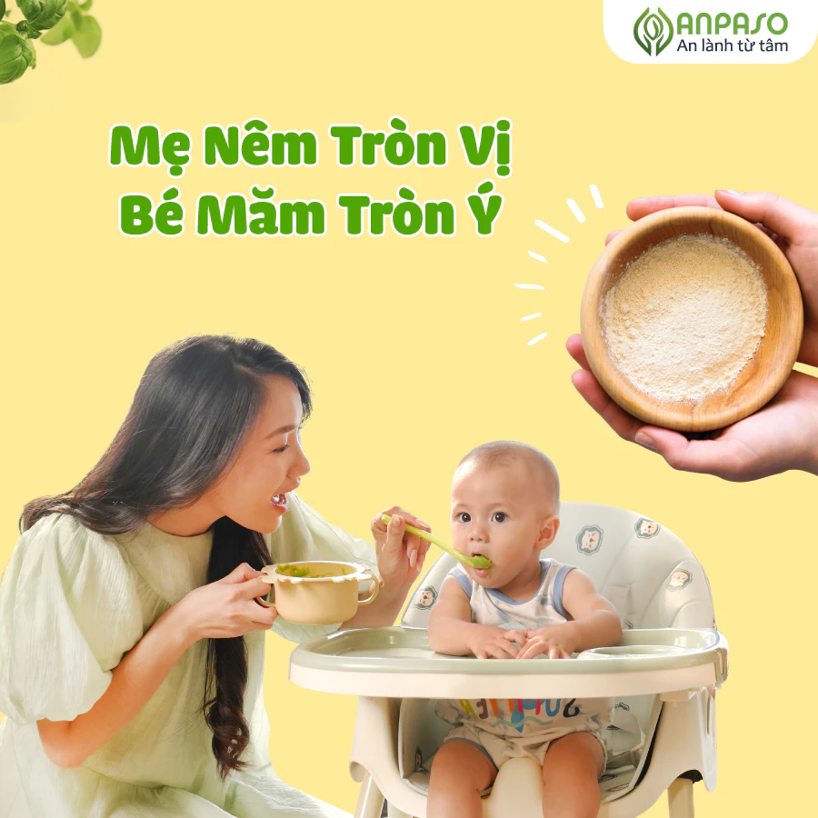 Hạt Nêm Ăn Dặm Cho Bé Anpaso - Gia Vị Ăn Dặm Vị Rau Củ Nấm Hương Rong Biển Cà Rốt Cải Bó Xôi - 6