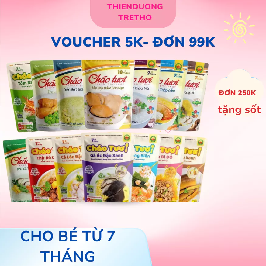 Cháo Tươi Cây Thị ăn liền đủ vị cho Bé từ 7 Tháng - 2