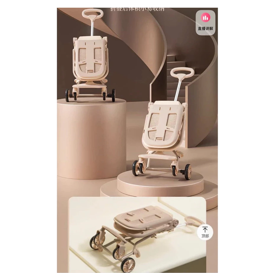 Xe đẩy M10 dành cho bé từ sơ sinh gấp gọn tiện lợi , đảo chiều 360 - ngả lưng 175 độ kèm bàn ăn dặm - 2