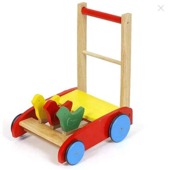 Xe tập đi con gà bằng gỗ cao cấp cho bé - xe tập đi ghỗ - xe gà tập đi hình con gà cho bé - 3