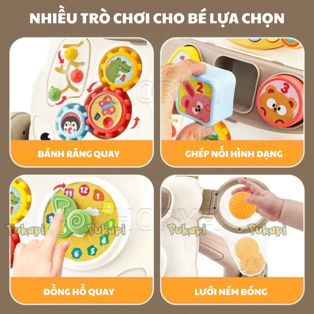 Xe Tập Đi Đa Năng Cho Bé 5IN1 Xe Tập Đứng Xe Đẩy Tập Đi Có Đa Năng Có Nhạc- Đồ Chơi Cho Bé PUKAPI - 2