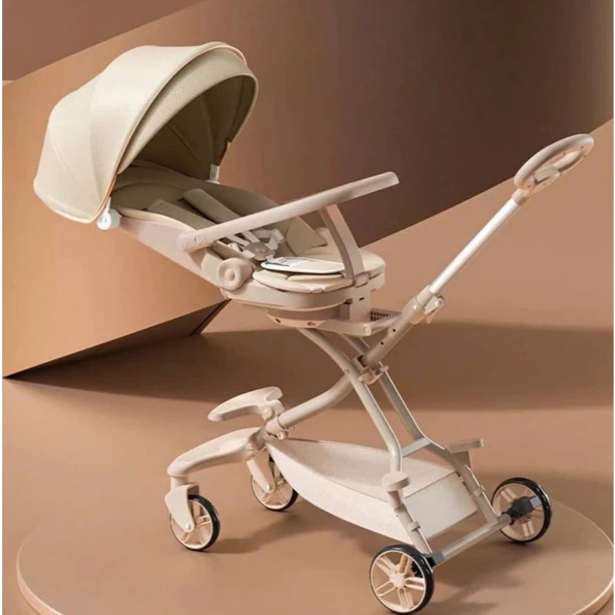 Xe đẩy M10 dành cho bé từ sơ sinh gấp gọn tiện lợi , đảo chiều 360 - ngả lưng 175 độ kèm bàn ăn dặm - 3