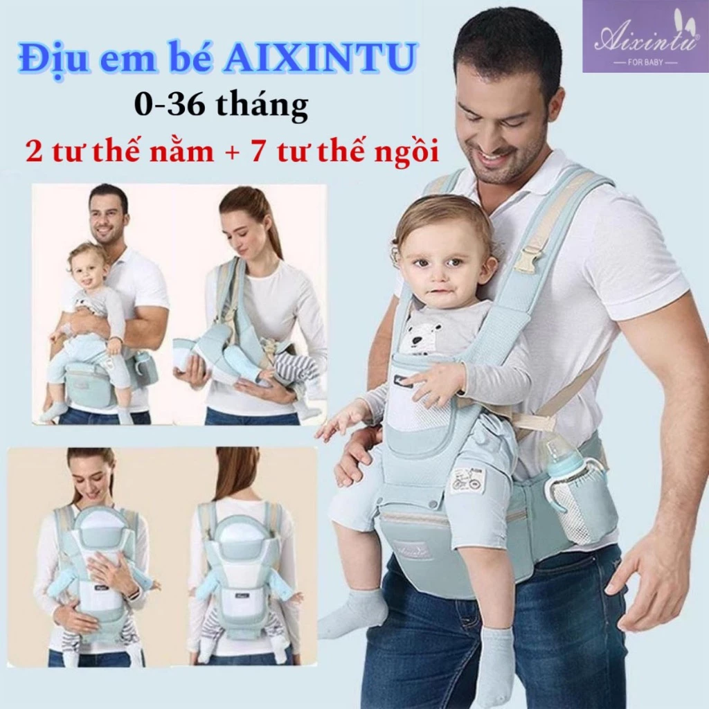 (CHÍNH HÃNG) Địu em bé chống gù Aixintu Forbaby và Tunibaby cho bé 0-36 tháng