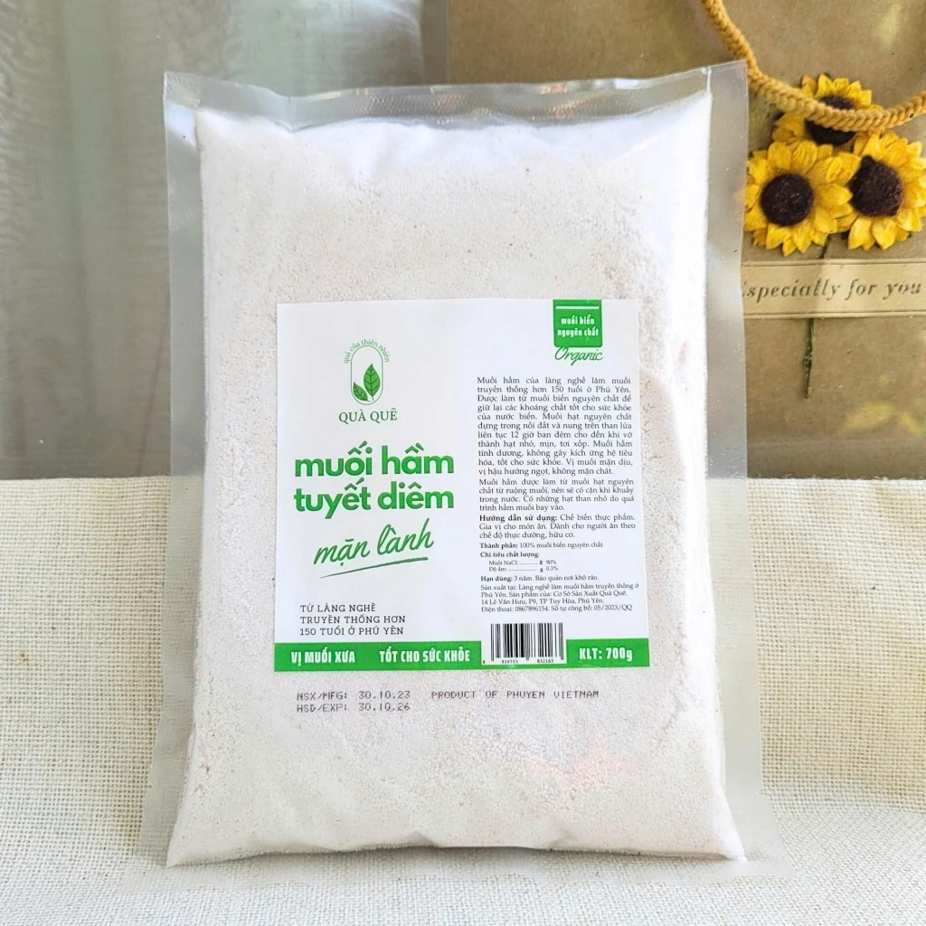 Muối biển thô, Muối hạt nhuyễn, Muối hầm, Hoa Muối Tuyết Diêm - Quà Quê - 3