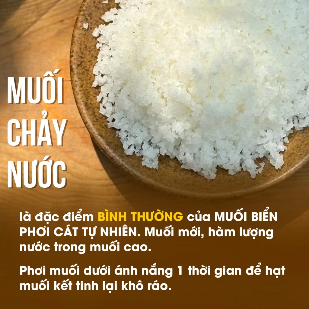 Muối Biển Thô, Muối hột Nam Định 100% Tự Nhiên, Muối hạt Không Tẩy Trắng - Giàu Khoáng Chất - La'zen - 6