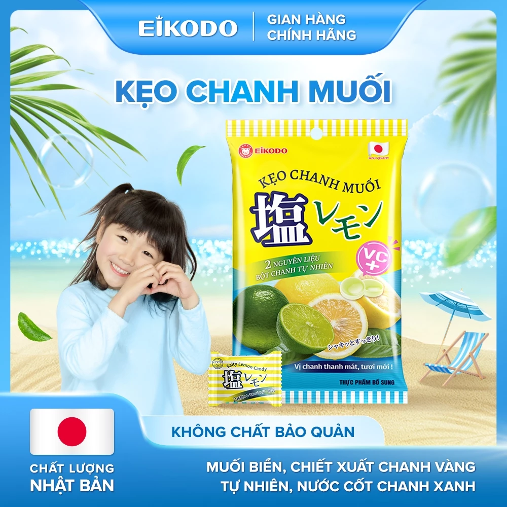 Kẹo Chanh Muối 230g Bổ sung Vitamin C EIKODO SINCE 1877 - 2
