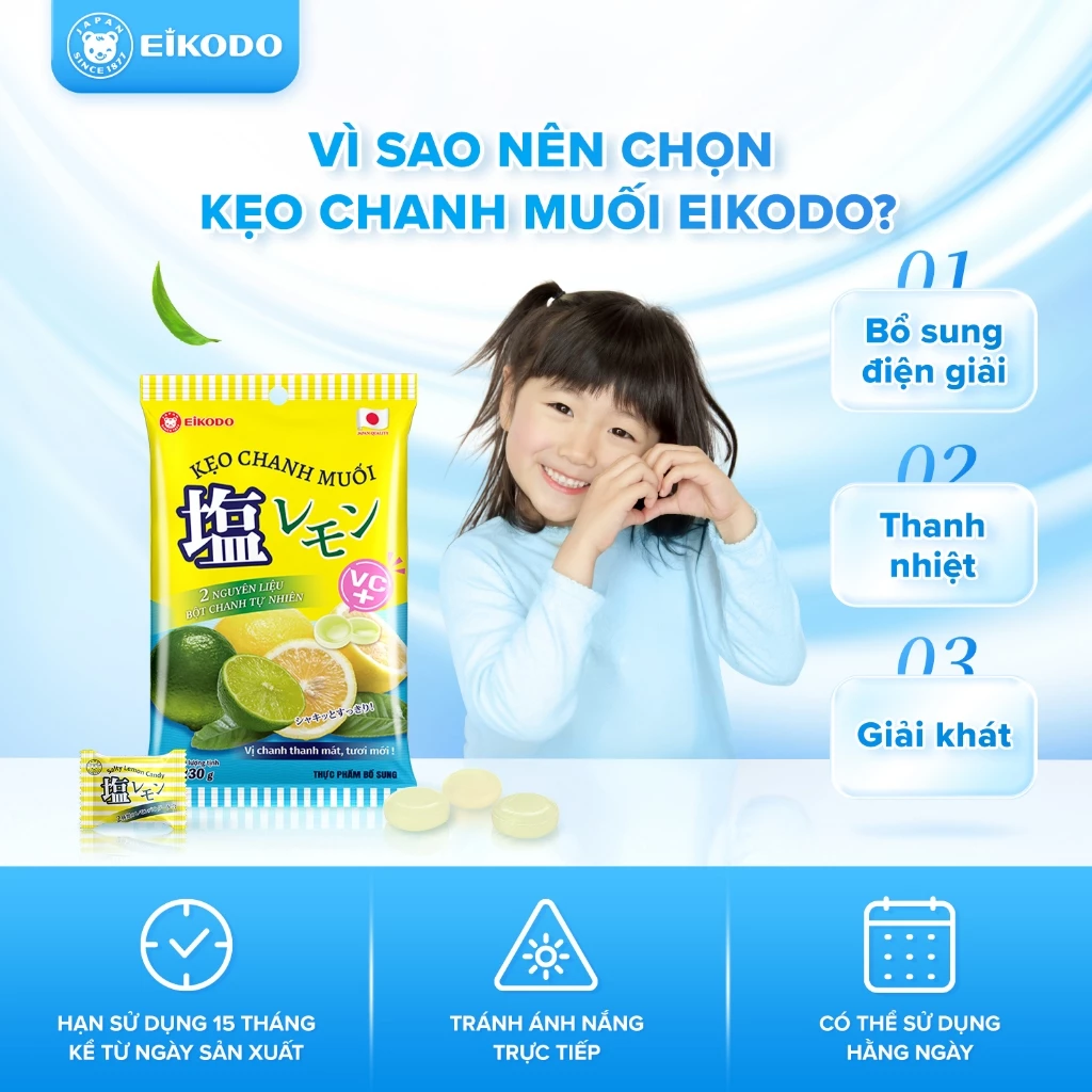 Kẹo Chanh Muối 230g Bổ sung Vitamin C EIKODO SINCE 1877 - 3