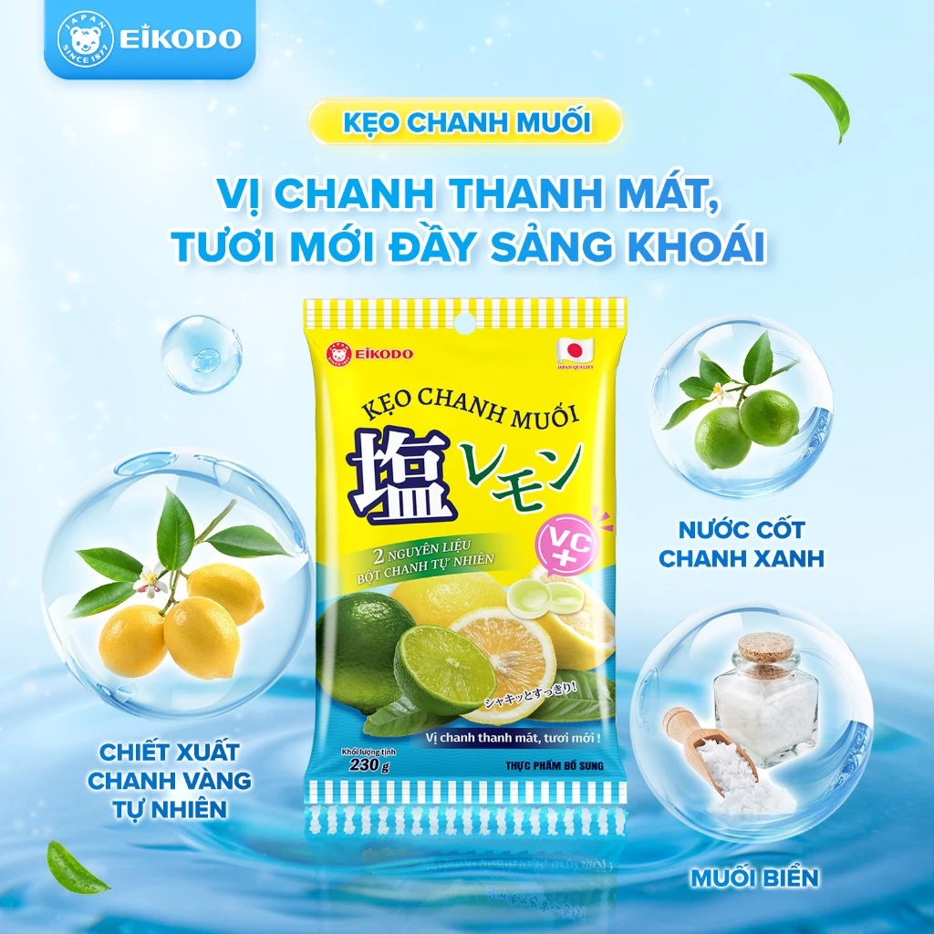 Kẹo Chanh Muối 230g Bổ sung Vitamin C EIKODO SINCE 1877 - 4
