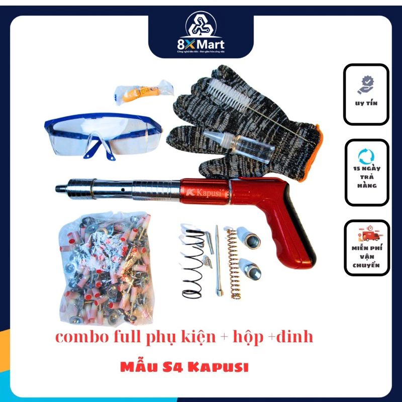 Máy Bắn Đinh ( Kpusi S4 - loại xịn ) Dụng cụ Tiện lợi - Dễ sử dụng - An toàn - 3