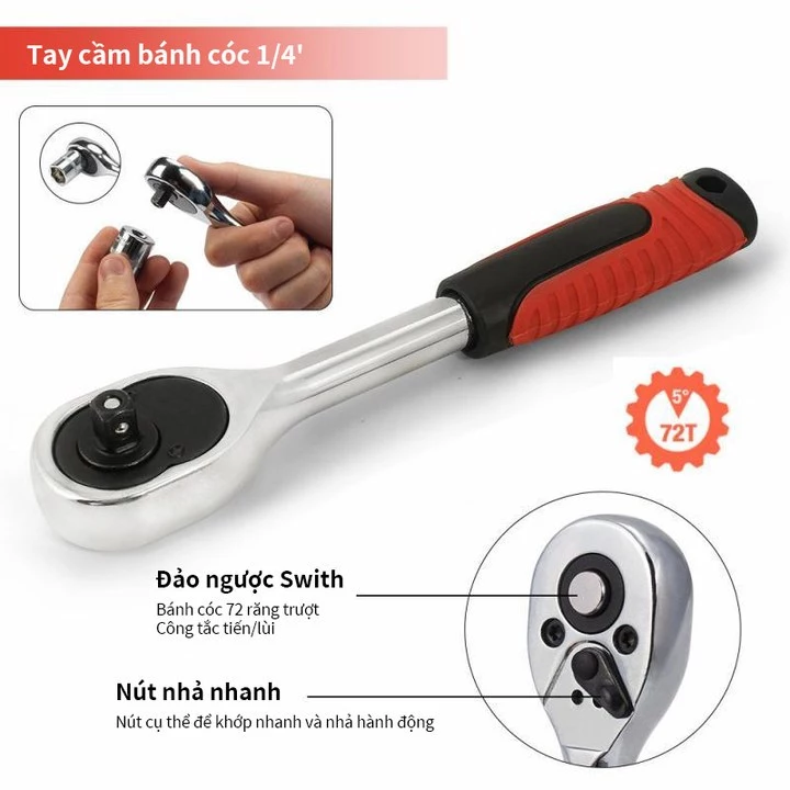 ĐA NĂNG Bộ dụng cụ mở bu lông ốc vít, 40/46 chi tiếc,bộ dụng cụ sửa chữa ô tô xe máy - 2