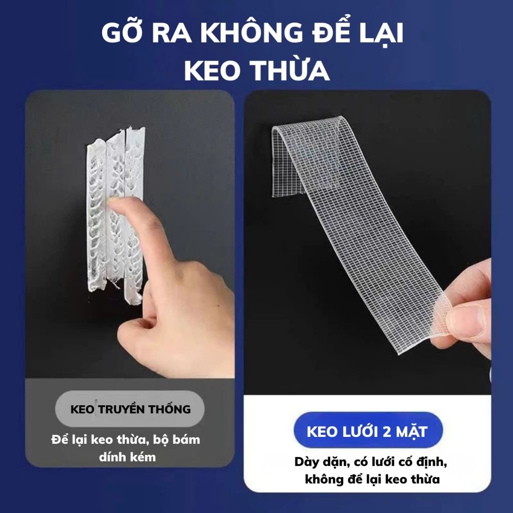 Băng Keo 2 Mặt Siêu Dính Nano Trong Suốt 3cm*3m, Băng Dính Dán Tường Dễ Tháo Gỡ Tiện Lợi - 2