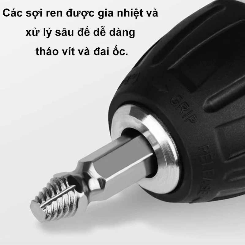 Bộ 6 Mũi Khoan,Máy tháo vít đầu bị hỏng,Dụng cụ nhổ răng trượt vít hai đầu,Tháo Ốc Vít Bị Hỏng Lt Dễ Dàng Mang Theo - 5