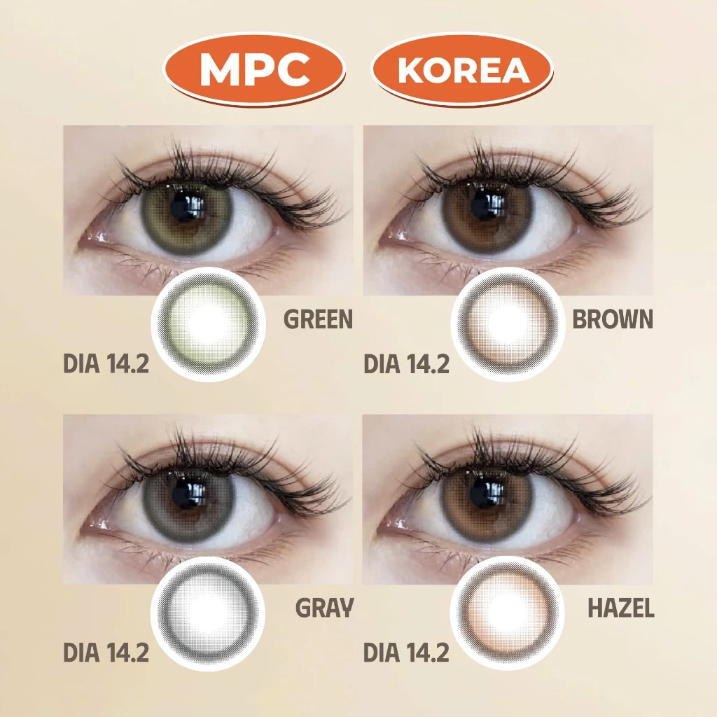 SLENS - 1 NGÀY (1 CHIẾC) GLORY brown/gray/green/hazel MPC - Kính áp tròng Hàn quốc Seoullens