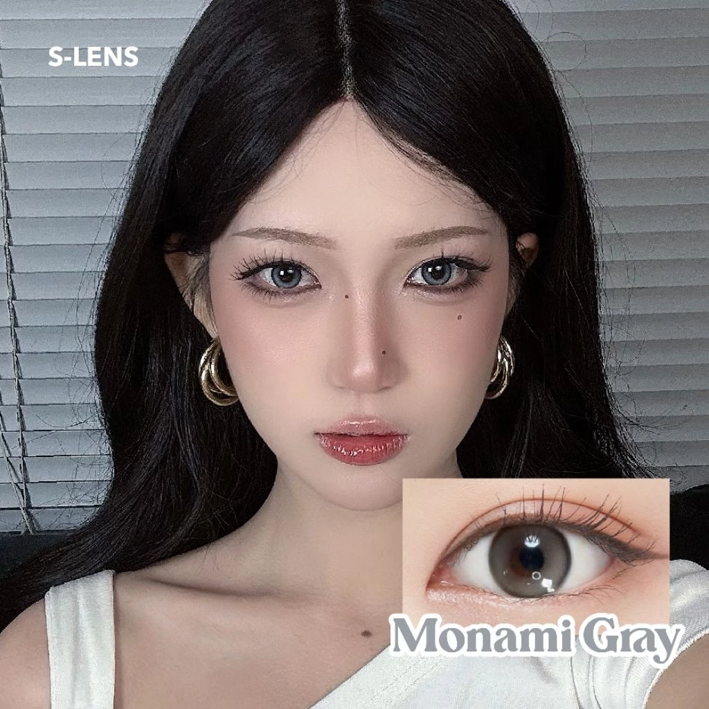 SLENS - Lens 1 NGÀY (1 CHIẾC) MONAMI brown/gray MPC - Kính áp tròng Hàn Quốc Seoullens - 3