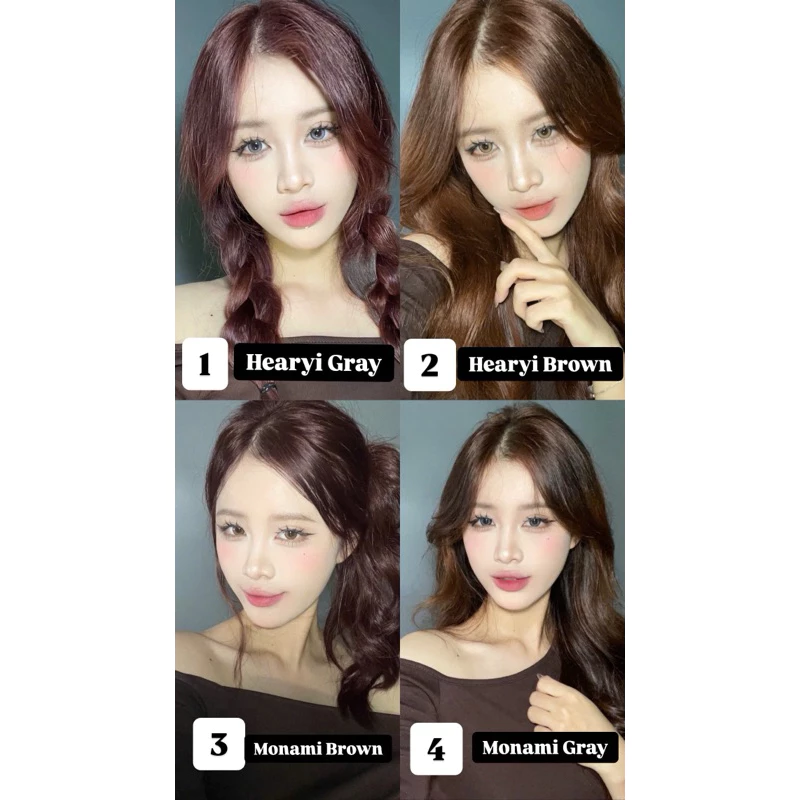 SLENS - Lens 1 NGÀY (1 CHIẾC) MONAMI brown/gray MPC - Kính áp tròng Hàn Quốc Seoullens - 4