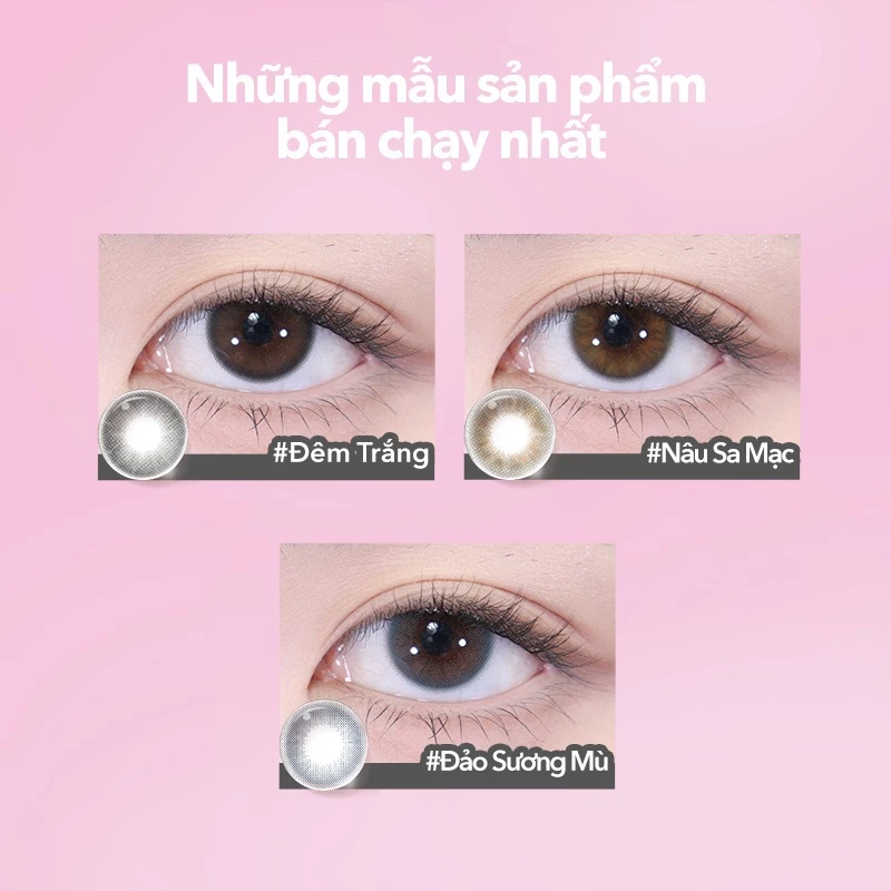 Set 2 chiếc kính áp tròng Moody 14.2mm Nâu Sa Mạc lens 1 ngày thuộc bộ sưu tập Teenage Daydream Mini version - 2