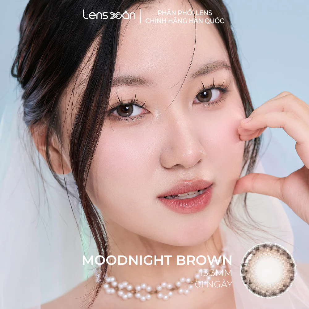 Kính áp tròng cận 1 ngày LENS XOẮN lens tự nhiên giãn tròng Jisoo BlackPink OLENS MOODNIGHT (giá 1 đôi) - 2