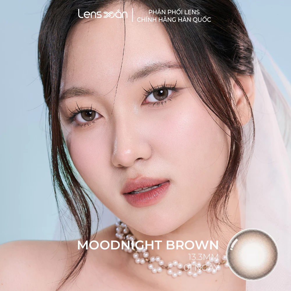 Kính áp tròng cận 1 ngày LENS XOẮN lens tự nhiên giãn tròng Jisoo BlackPink OLENS MOODNIGHT (giá 1 đôi) - 3