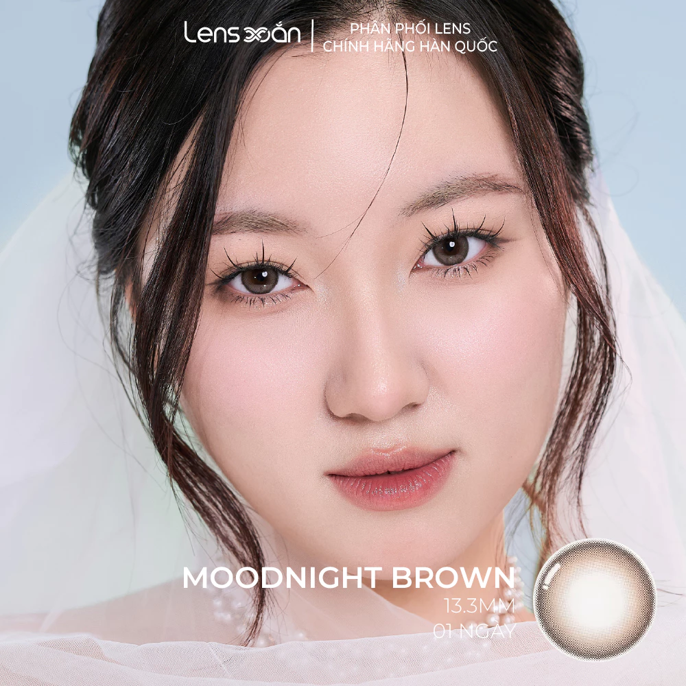 Kính áp tròng cận 1 ngày LENS XOẮN lens tự nhiên giãn tròng Jisoo BlackPink OLENS MOODNIGHT (giá 1 đôi) - 4