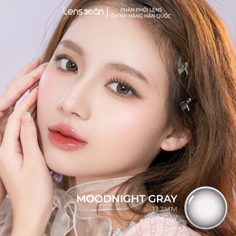Kính áp tròng cận 1 ngày LENS XOẮN lens tự nhiên giãn tròng Jisoo BlackPink OLENS MOODNIGHT (giá 1 đôi) - 5