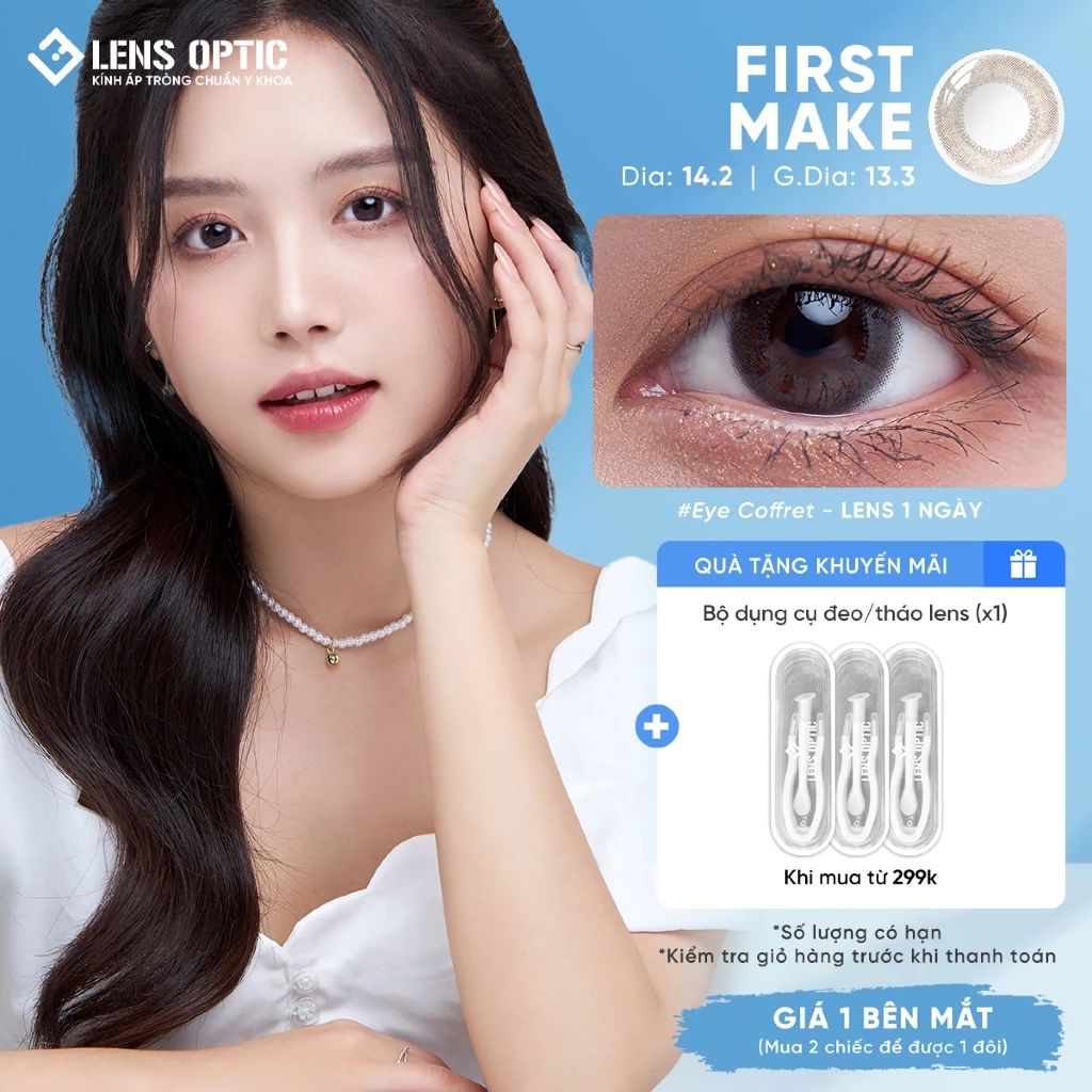 Kính áp tròng SEED Eye Coffret 1 Day UV Màu First Make – Lens Dùng 1 Ngày Có Độ Cận - Lens Optic HN