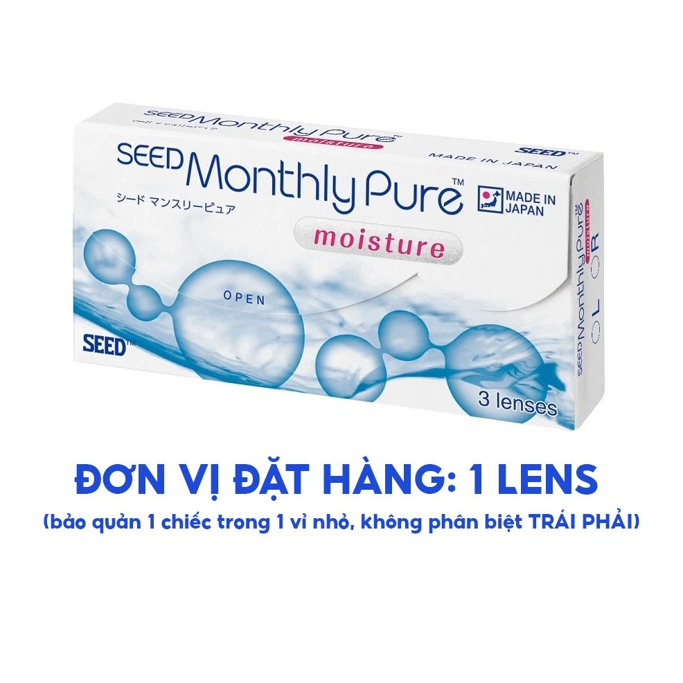 Lens 1 ngày LILYEYEWEAR kính áp tròng cận không màu SEED 1dayPure moisture số 1 Nhật Bản độ tới 6.5 - 2