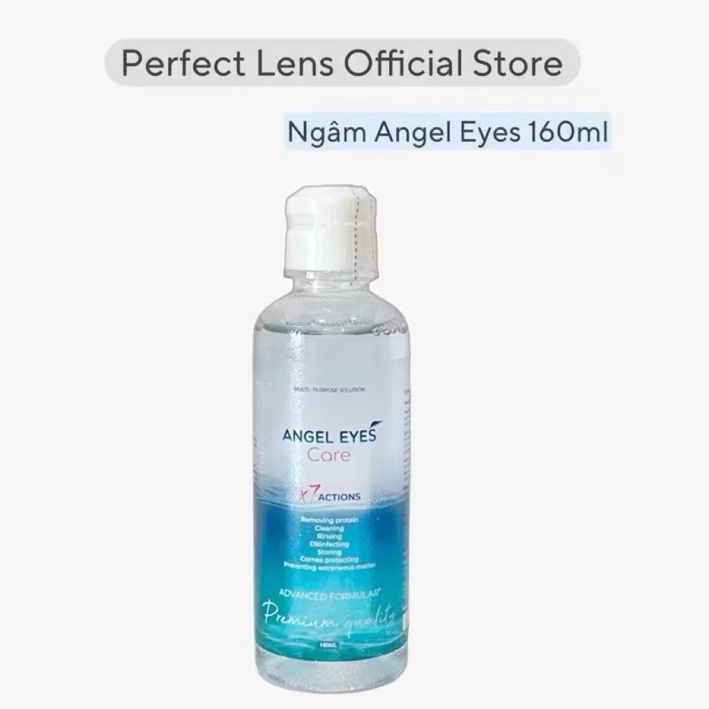 Nước Ngâm, Nhỏ Kính Áp Tròng Aqua B5 Angel Eyes Zero Seven Lens Perfect 160/360ml Giúp Làm Ẩm Lens - 2