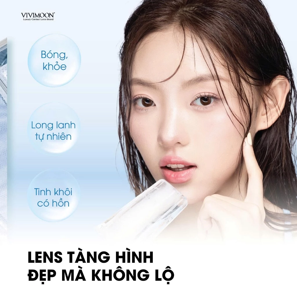 Kính áp tròng VIVIMOON LENS trong suốt cận 1 ngày khóa ẩm Vivimedi 1 Day (Giá 01 bên mắt, Giá 01 chiếc) - 3