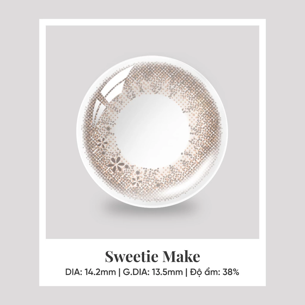 Kính áp tròng 1 ngày SEED Eye Coffret 1 Day UV màu Sweetie Make – Lens nâu hồng quyến rũ -LENS OPTIC - 5