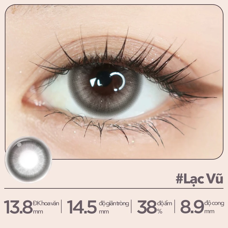 [Foxie] [lens moody 6 tháng - 02 chiếc] Kính áp tròng moody, 6 tháng, mẫu nâu đen tự nhiên, độ cận 0-7, độ giãn tròng 14.0 - 14. 5mm, giá 1 cặp (02 chiếc) - 2