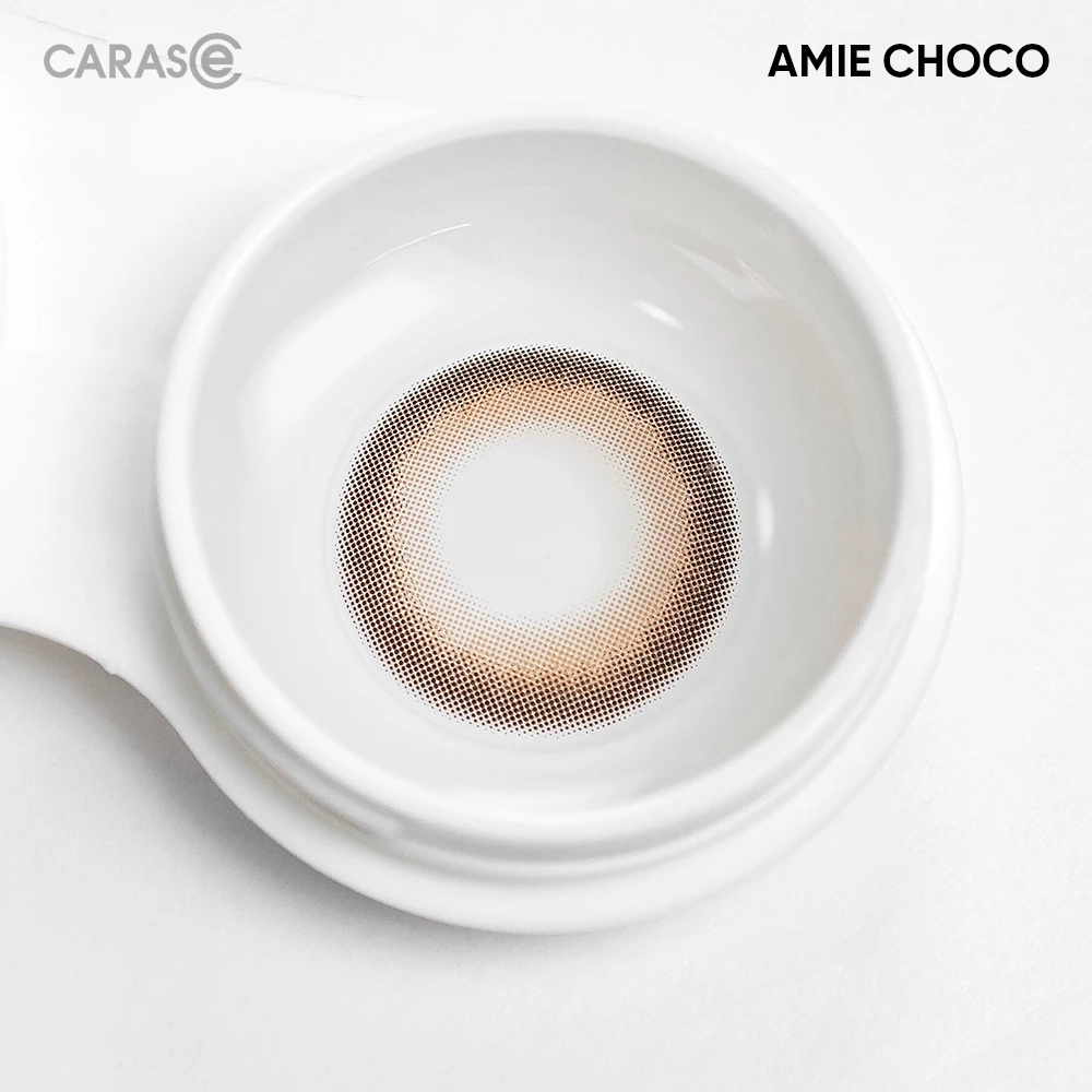 Kính áp tròng khoá ẩm 1 Ngày Màu Nâu Chocolate CARASE, Lens cận AMIE CHOCO (1 bên mắt) - 5