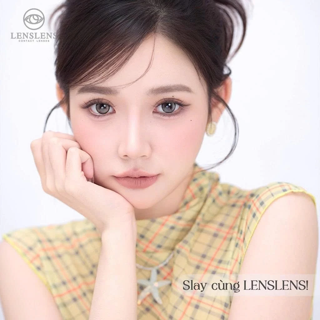 Lens Mắt Kính Áp Tròng Nâu Trà Sữa Milk Tea Brown 14.5mm - 3