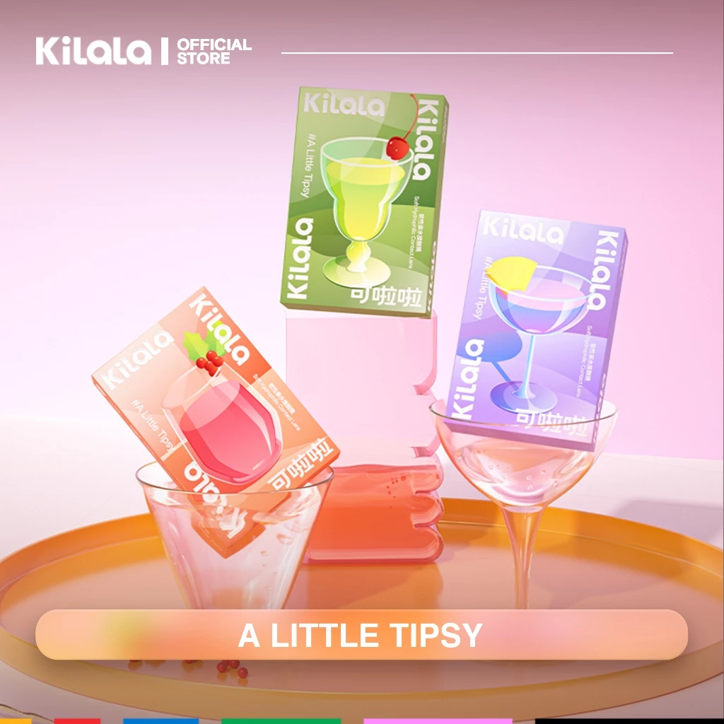 Kính áp tròng Kilala màu nâu Chestnut Milk Brown/Whiskey Brown lens cận 6 tháng DIA 14.2mm có độ (0-8) 1 cặp - 5